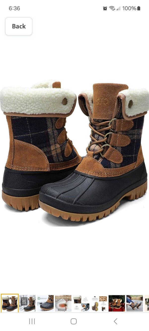 New Size 8 STQ Winter Duck Boots Waterproof Insulated Womens Lace Up Boots
